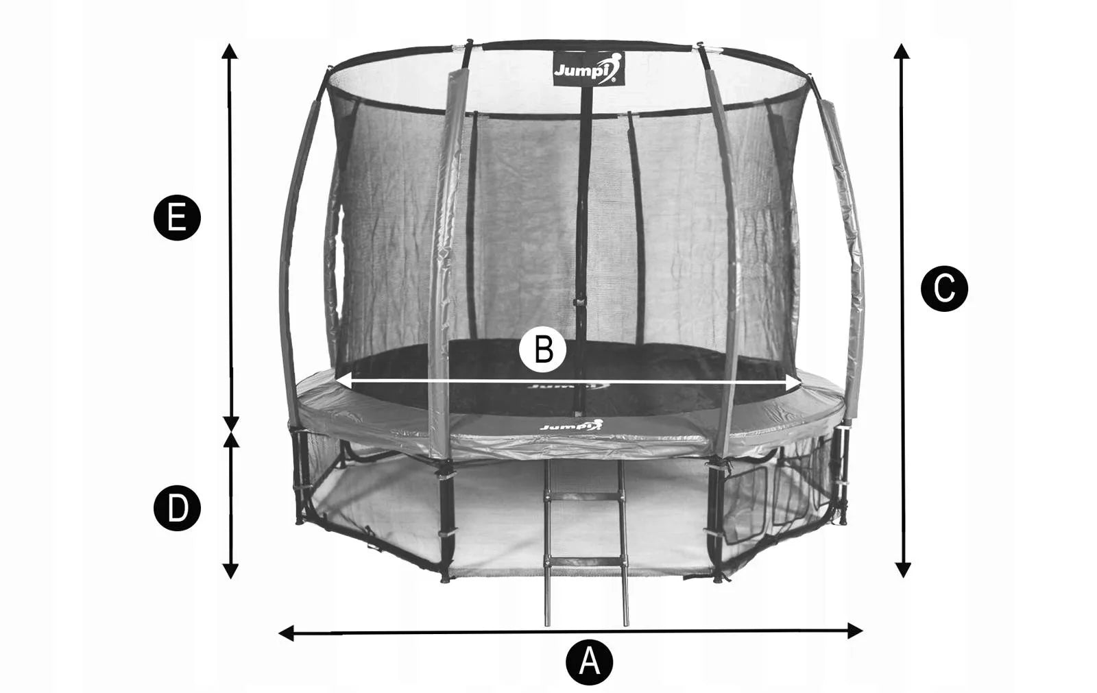 Didelis saugus sodo batutas vaikams Maxy Comfort + 14FT JUMPI