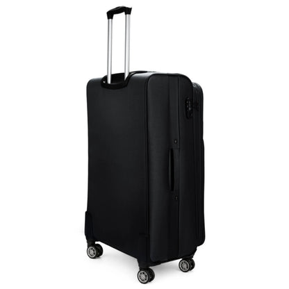 Didelis „Solier“ XL kelioninis lagaminas ant ratukų, 70 l, juodas, modelis 1801