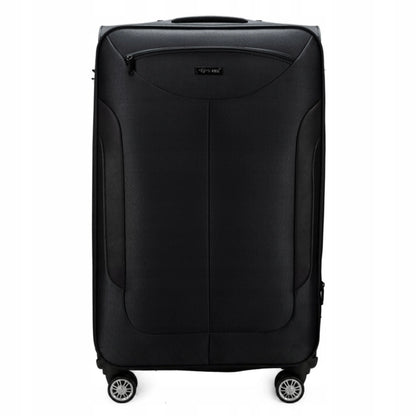 Didelis „Solier“ XL kelioninis lagaminas ant ratukų, 70 l, juodas, modelis 1801