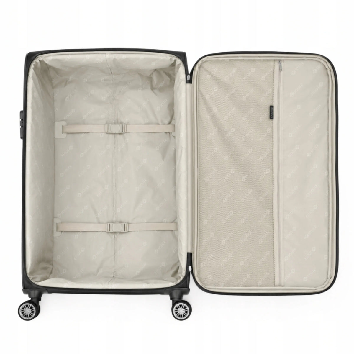 Didelis „Solier“ XL kelioninis lagaminas ant ratukų, 70 l, juodas, modelis 1801