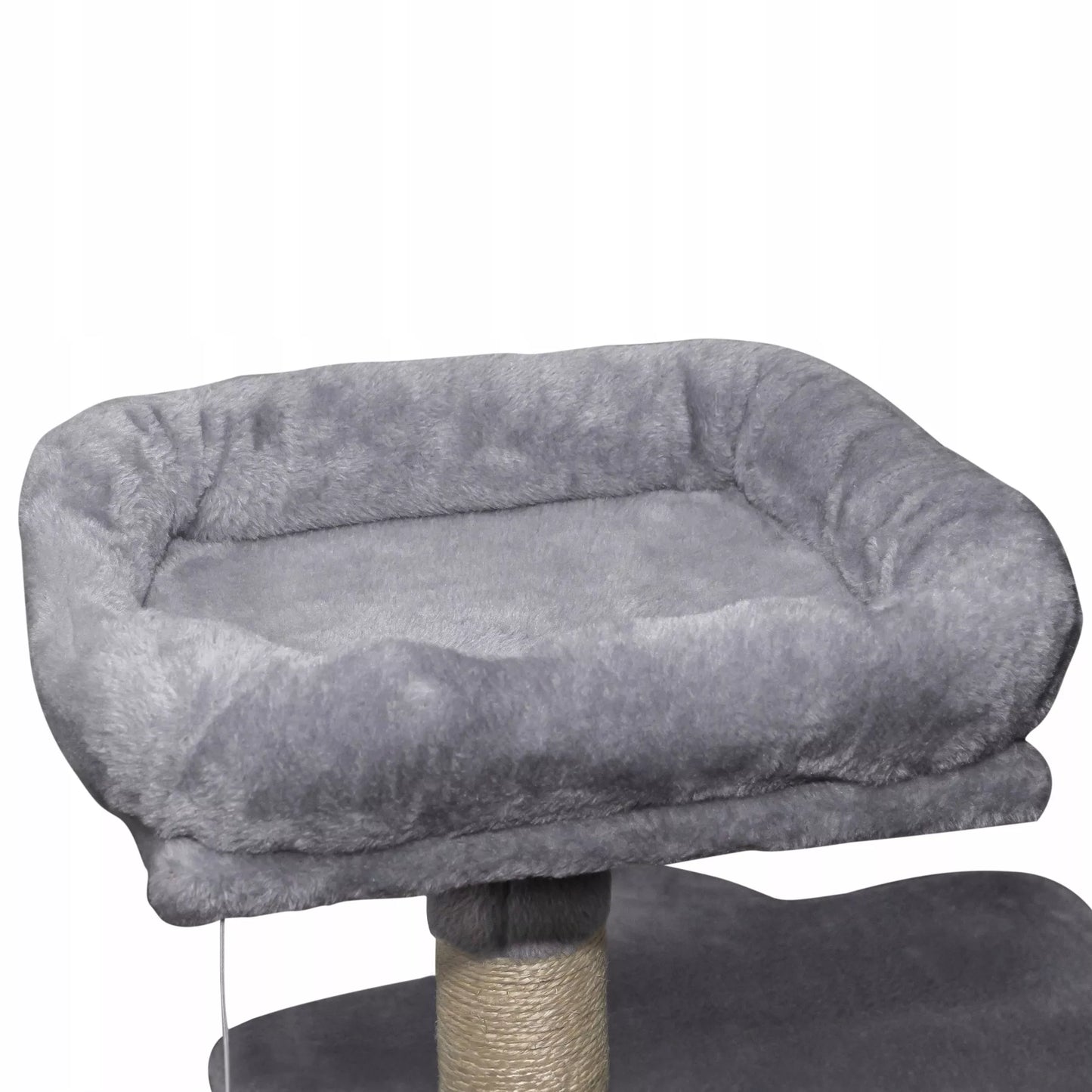 Didelis XXL draskyklė katėms „Domi“ 145 cm, 7 lygiai, pilka, bokštas, guolis, namelis