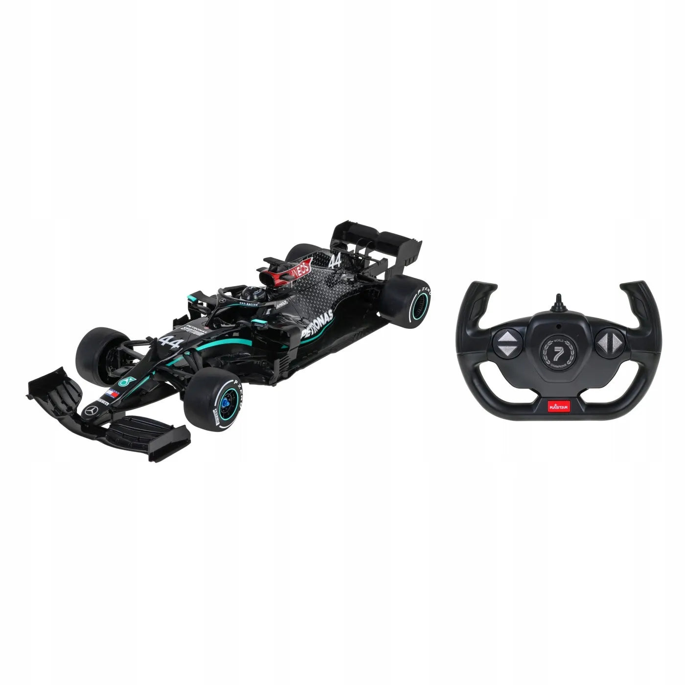 Didžiosios nuotoliniu būdu valdomos lenktyninės mašinėlės Mercedes AMG Formula 1 RC 1:12