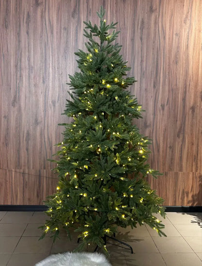 Dirbtinė eglutė Arkties eglė žalia PE+PVC 1,95 m + LED girlianda