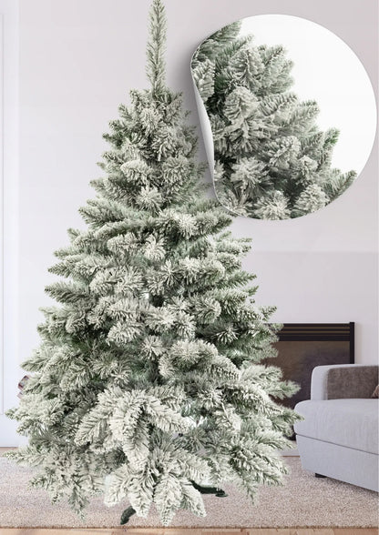 Dirbtinė eglutė Art-Trans snieguota pušis PREMIUM 220 cm, tanki ir tikroviška