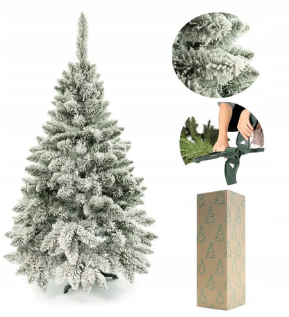 Dirbtinė eglutė Art-Trans snieguota pušis PREMIUM 220 cm, tanki ir tikroviška