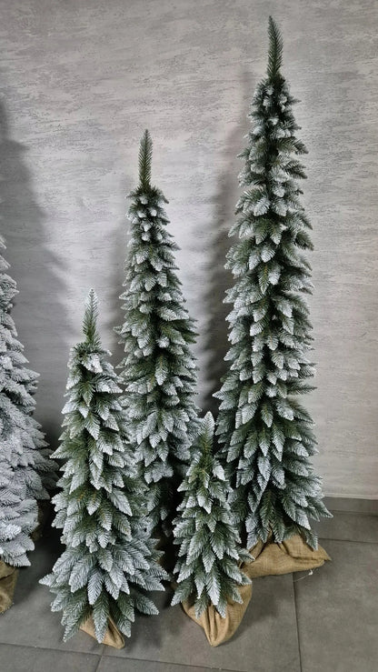 Dirbtinė eglutė Slim Tatrų eglė 160 cm, lengvai apsnigta, siaura