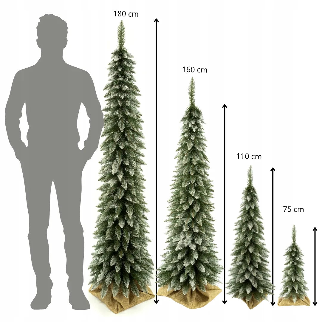 Dirbtinė eglutė Slim Tatrų eglė 75 cm lengvai apsnigta siaura