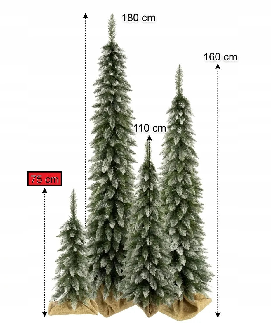 Dirbtinė eglutė Slim Tatrų eglė 75 cm lengvai apsnigta siaura