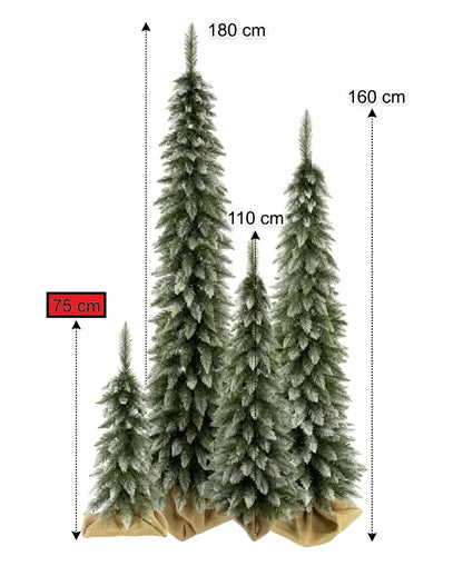 Dirbtinė eglutė Slim Tatrų eglė 75 cm lengvai apsnigta siaura