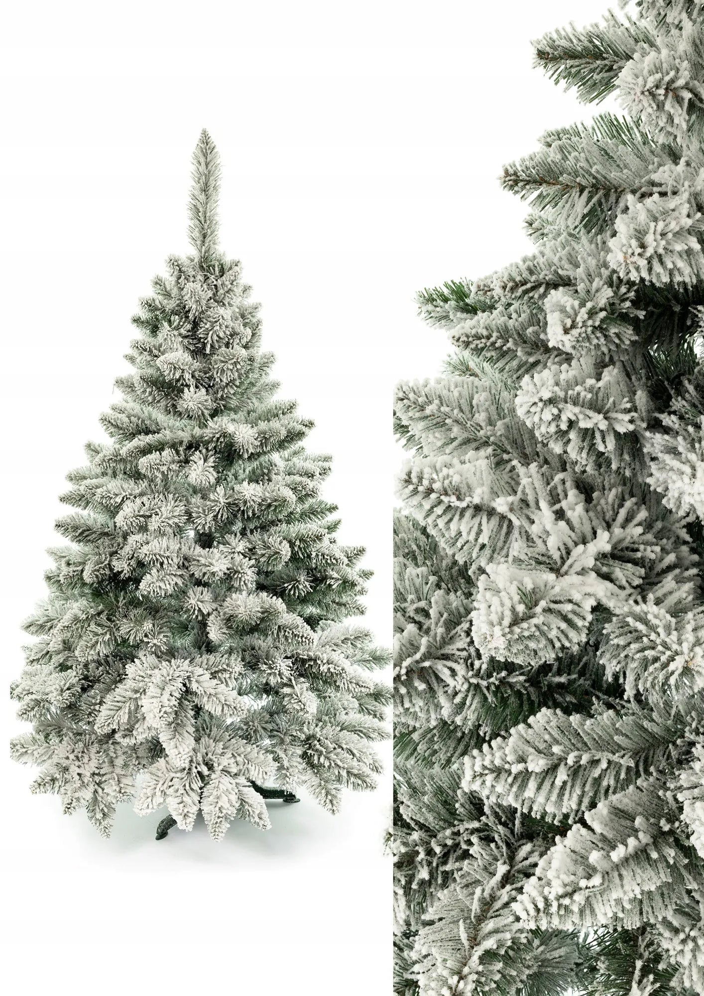 Dirbtinė snieguota pušis PREMIUM 100 cm, tikroviška ir tanki