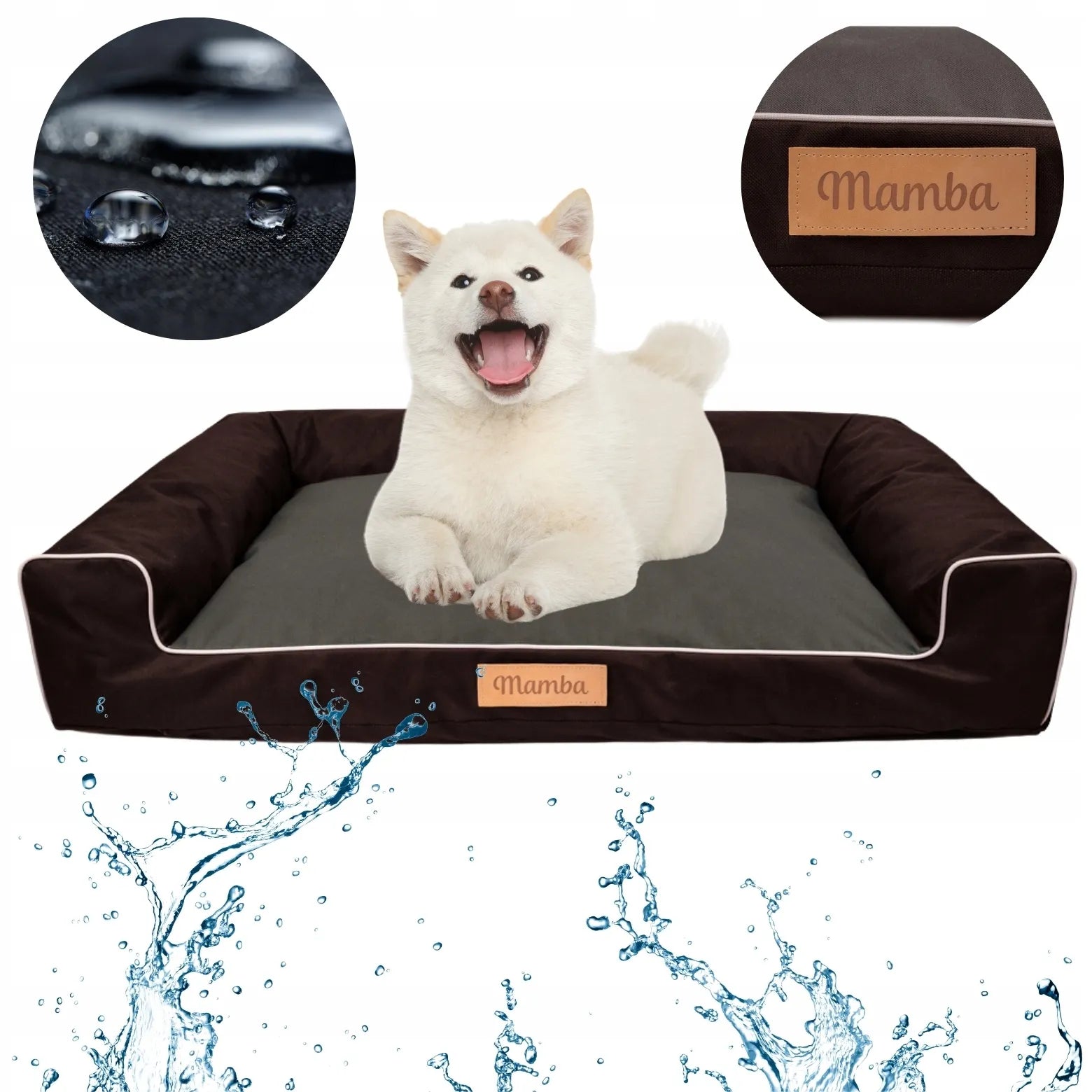 DOGESTE XL šunų guolis – vandeniui atspari sofa su NEMOKAMU graviravimu 100x65 cm