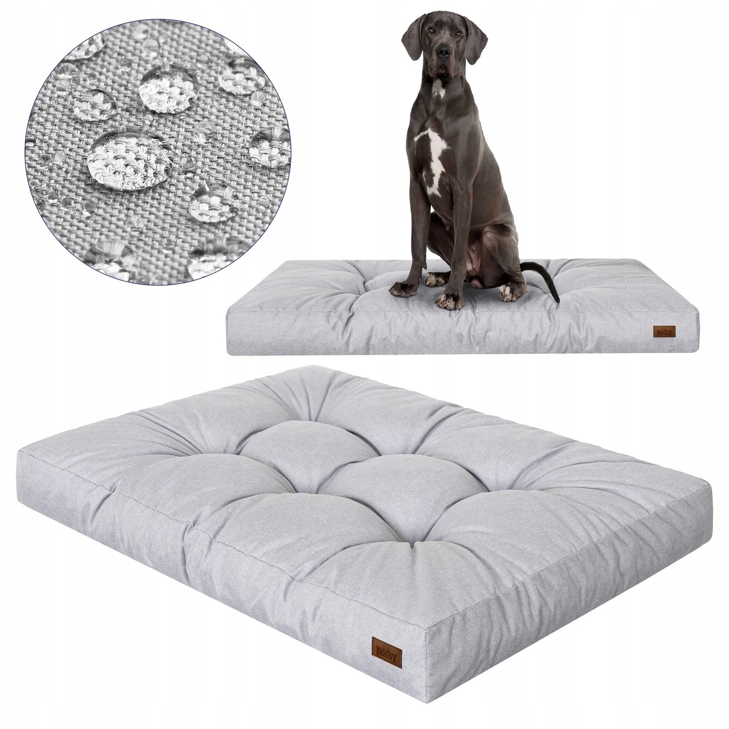 Doggy GRAND LIGHT XXL dygsniuotas vandeniui atsparus šunų guolis 130x100 cm