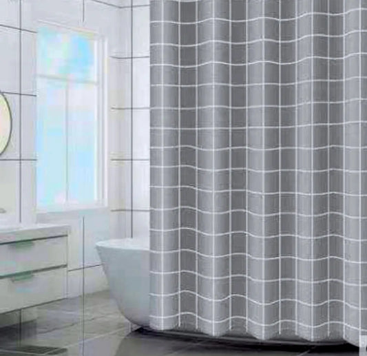 DOWIKA HOME LINE stora poliesterio dušo užuolaida 180 × 180 cm, su 12 žiedų, ZP13