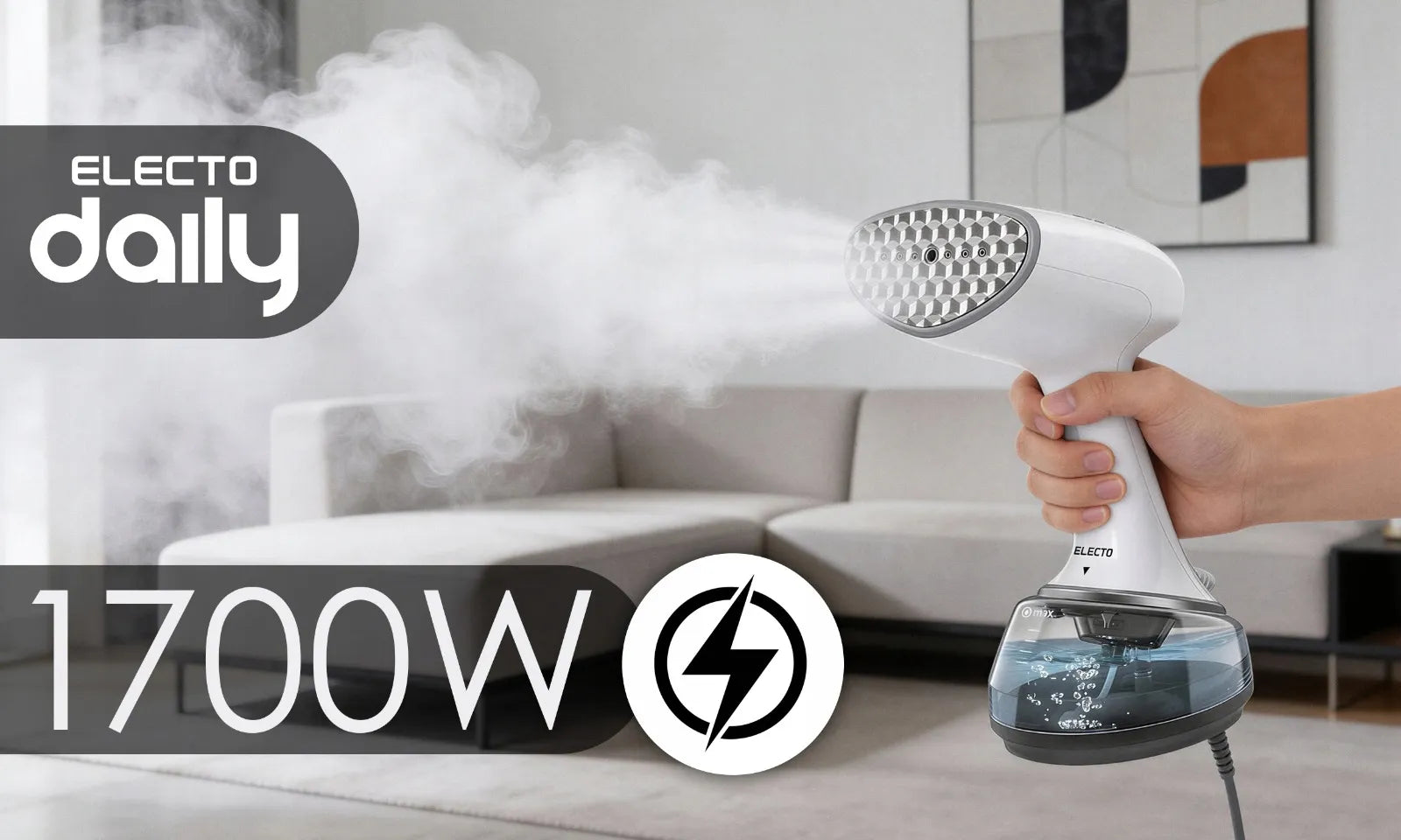 Drabužių garintuvas, garinis lygintuvas Electo Daily 1700W, automatinis išsijungimas