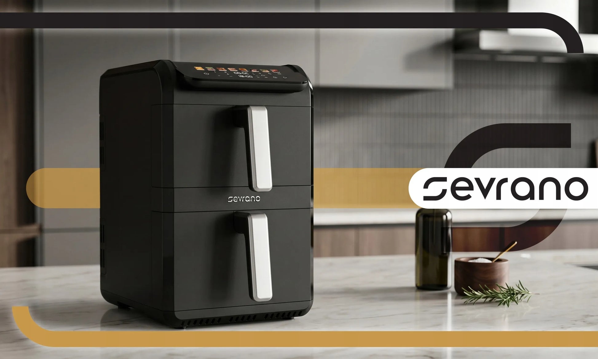 Dviejų zonų vertikali oro gruzdintuvė 11L, 2800W