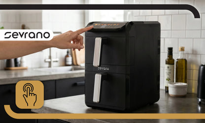 Dviejų zonų vertikali oro gruzdintuvė 11L, 2800W