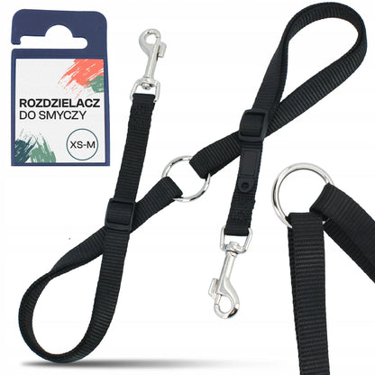 Dvigubas pavadėlis šunims, 40–70 cm, reguliuojamas pavadėlio skirstytuvas dviem šunims, XS–M