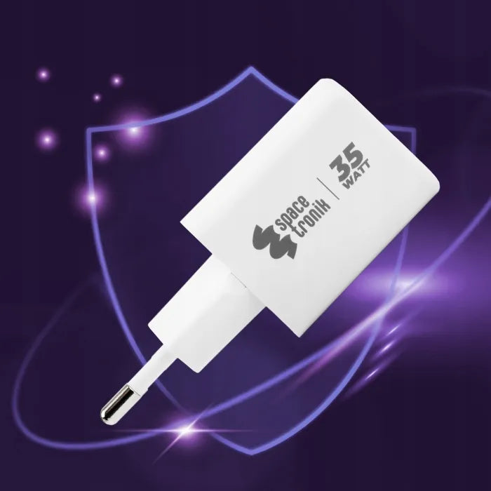 Dvigubas telefono įkroviklis Spacetronik USB-C USB-A 35W 3.6A 20V PD Quick Charge 3.0