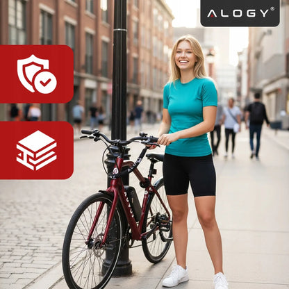 Dviračio grandininė spyna Alogy 1000/6K su raktu, lengva ir patikima apsauga