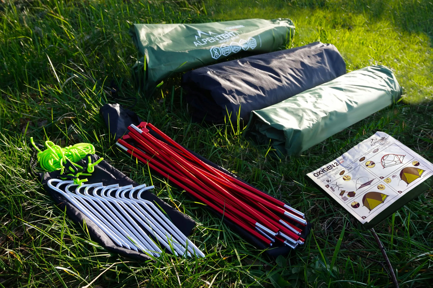 Dvivietė palapinė AlpenTent Oxygen 2 Duo 2,1 kg lengva