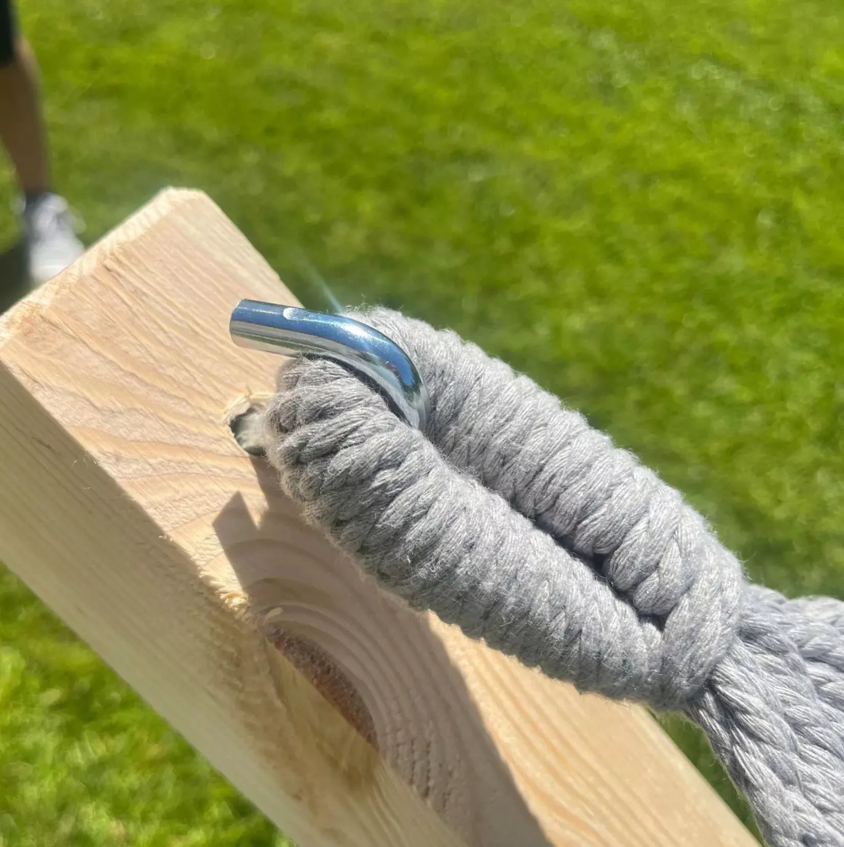 Dvivietis hamakas su stovu Comfort Zone Boho pilkas 200 kg