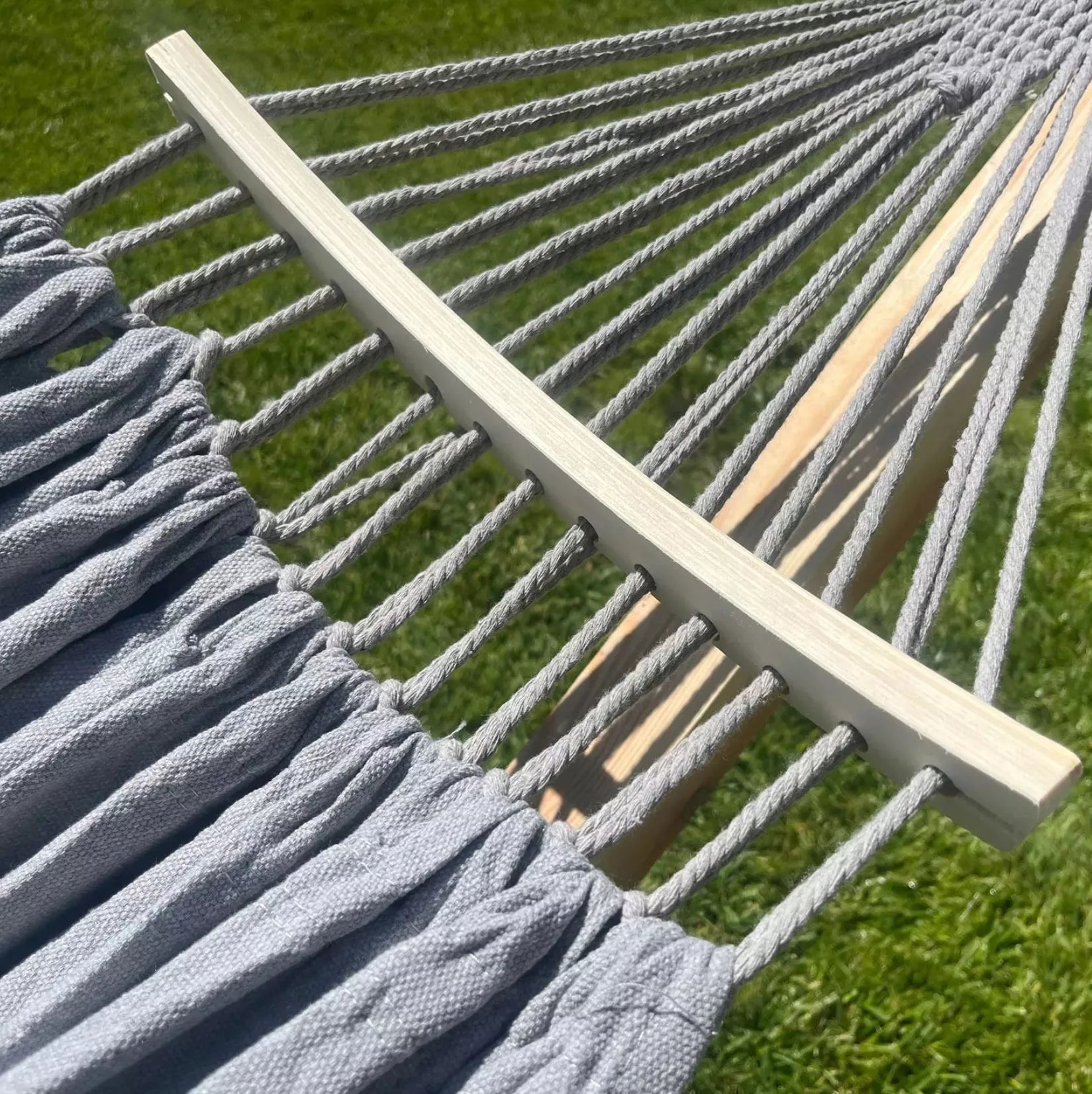 Dvivietis hamakas su stovu Comfort Zone Boho pilkas 200 kg