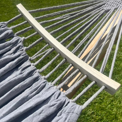 Dvivietis hamakas su stovu Comfort Zone Boho pilkas 200 kg