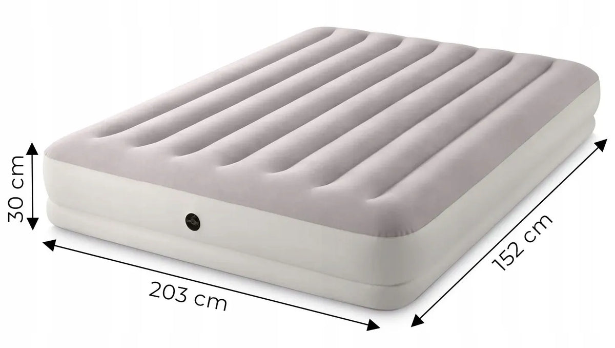 Dvivietis pripučiamas čiužinys INTEX 203 × 152 × 30 cm su pompa