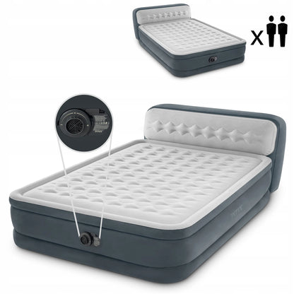 Dvivietis pripučiamas čiužinys-lova INTEX DELUXE 236 × 152 cm su pompa, 64448ND