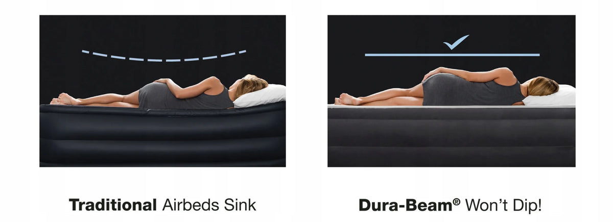 Dvivietis pripučiamas čiužinys-lova INTEX DELUXE 236 × 152 cm su pompa, 64448ND