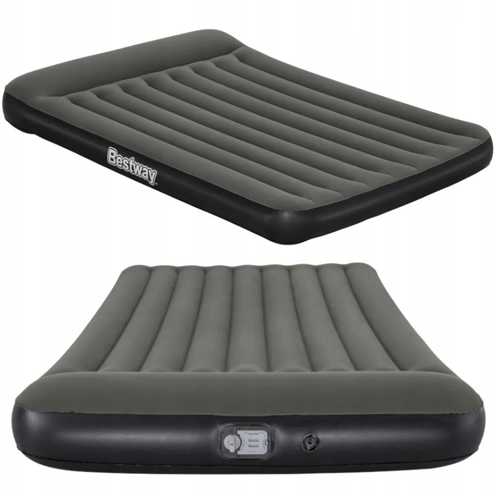 Dvivietis pripučiamas čiužinys su baterine pompa „Bestway TriTech“, 203 × 152 × 30 cm