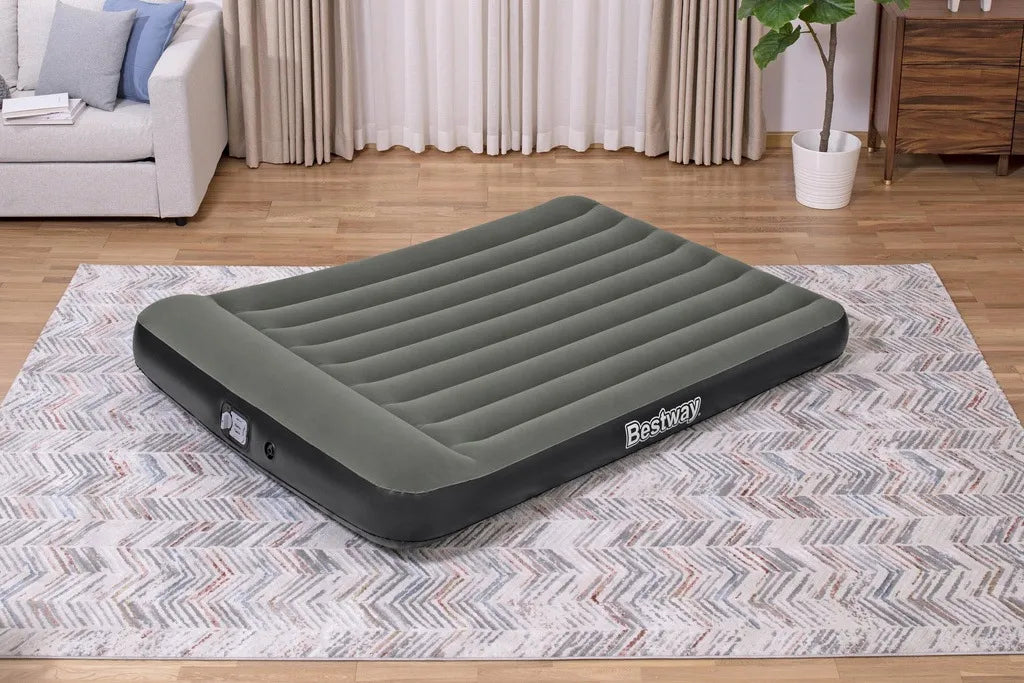 Dvivietis pripučiamas čiužinys su baterine pompa „Bestway TriTech“, 203 × 152 × 30 cm