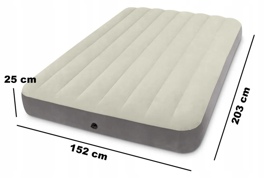 Dvivietis pripučiamas veliūrinis čiužinys 203 × 152 cm INTEX 64103