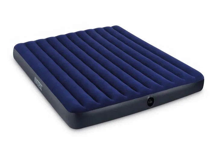 Dvivietis pripučiamas veliūrinis čiužinys INTEX 64765, 203 × 152 cm, su pagalvėmis