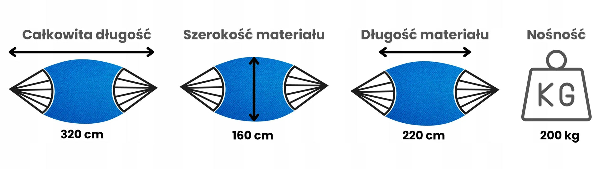 Dvivietis sodo hamakas POTENZA SINGA 220x160 žalias su virvėmis ir dėklu