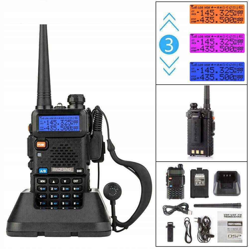 2 vnt. Baofeng UV-5R OEM HTQ RADIOTELEFONINIS SIŲSTUVAS-IMTUVAS SKENERIS