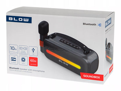 VAIKŲ KARAOKĖ GARSIAKALBIS BLUETOOTH RGB BELAIDIS NEŠIOJAMASIS + MIKROFONAS