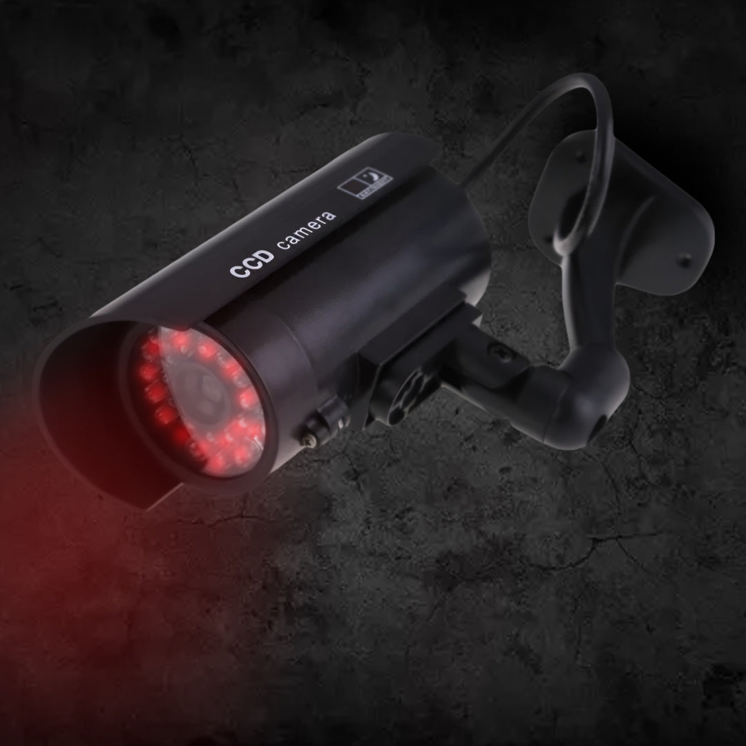 Netikra CCTV stebėjimo kamera su mirksinčiais LED šviesos diodais