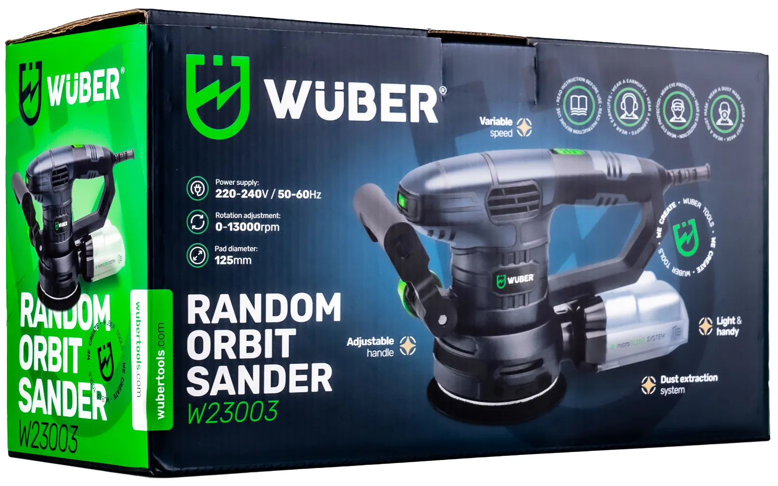 Ekscentrinis šlifuoklis Wuber tinklinis 1300 W 240 V