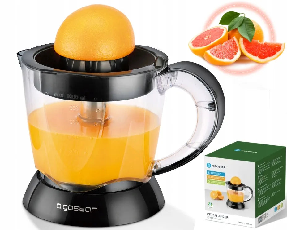 Elektrinė citrusinių vaisių spaustuvė Aigostar 40W, 2 kūgiai, be BPA