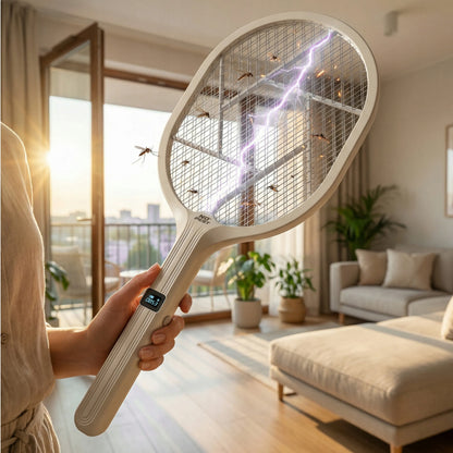 Elektrinė musgaudė nuo uodų ir musių 2-viename su UV LED technologija