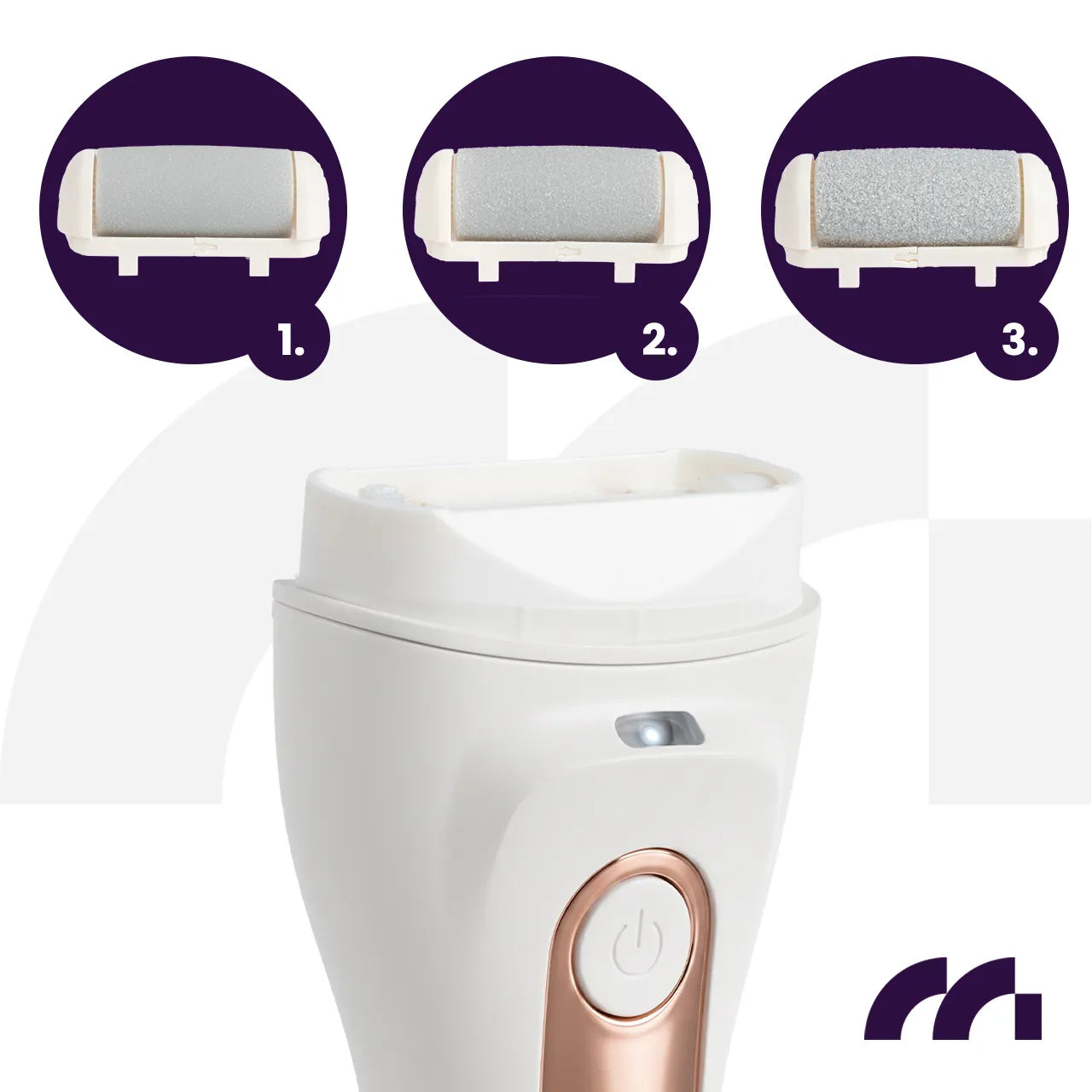 Elektrinė pėdų dildė MalTec SOLEA Pure 3 galvutės 3 greičiai rinkinys