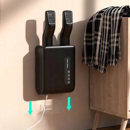 Elektrinė sieninė batų ir pirštinių džiovyklė su išmaniu laikmačiu