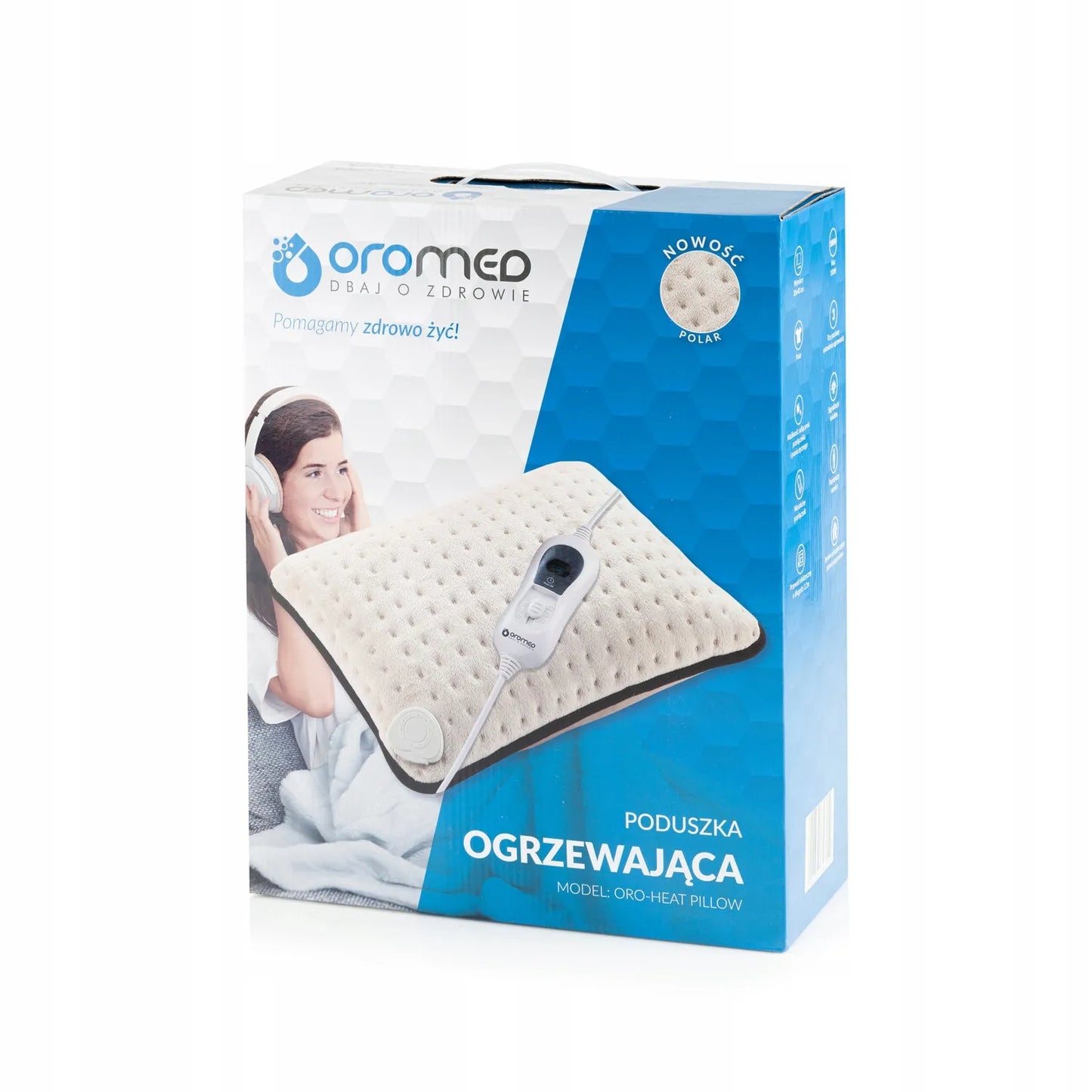 Elektrinė šildanti pagalvė Oromed Oro-Heat Pillow kaklui ir sprandui 30x40cm 100W