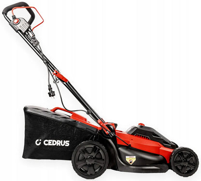Elektrinė žoliapjovė Cedrus KE40 1800W, 40cm, krepšys 45L, galinga ir tvirta