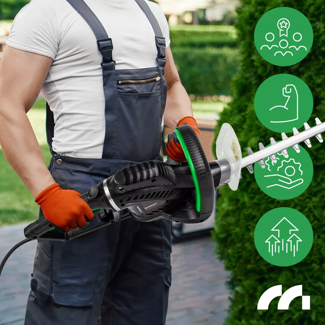 Elektrinės gyvatvorių žirklės Maltec MasterHedge-PRO620W, 1800W, 61cm