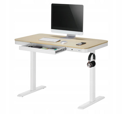 Elektrinis aukščio reguliuojamas stalas Spacetronik Astrid 118 × 60 cm su talpiu stalčiumi