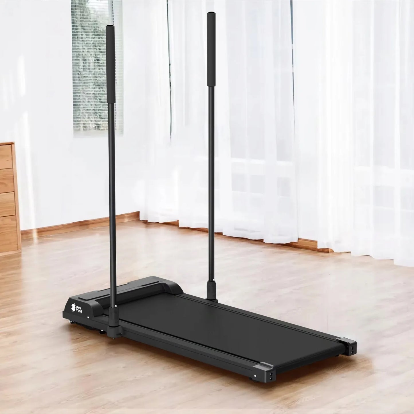 Elektrinis bėgimo takelis NORDIC WALKING skirtas vaikščiojimui ir bėgimui namuose 1-6 km/h LED