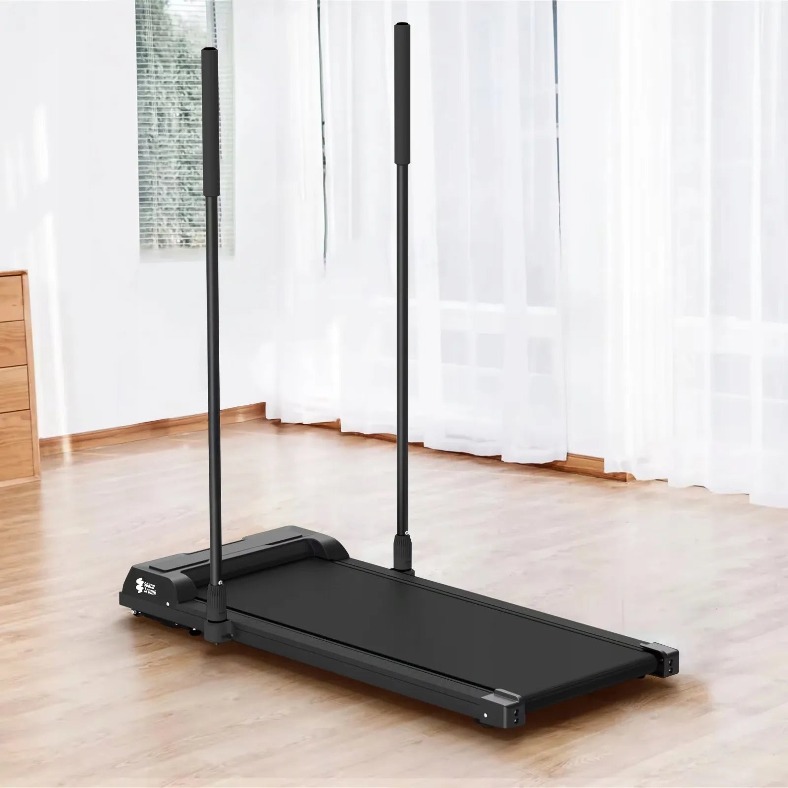 Elektrinis bėgimo takelis NORDIC WALKING skirtas vaikščiojimui ir bėgimui namuose 1-6 km/h LED
