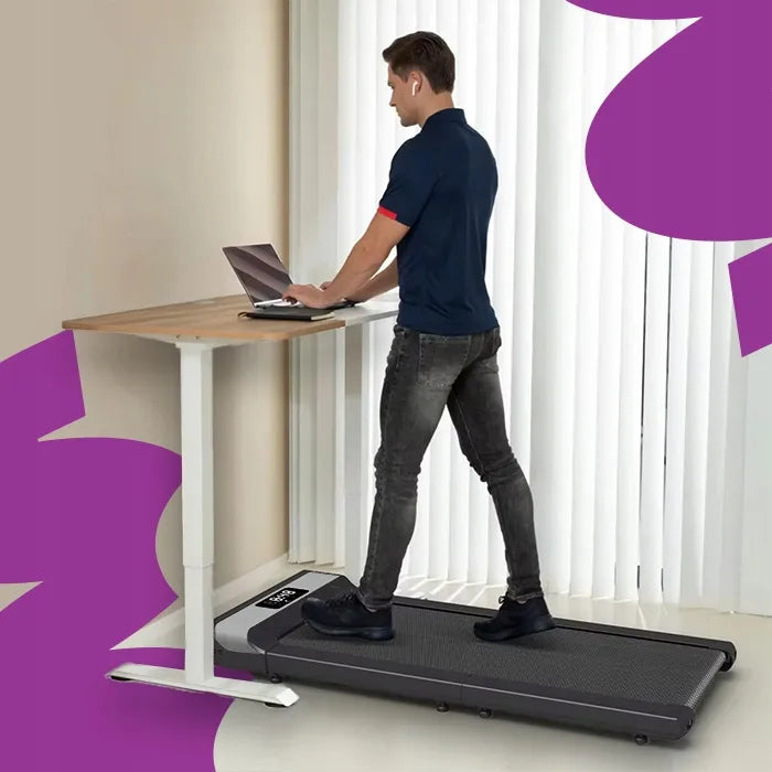 Elektrinis bėgimo takelis skirtas darbui prie stalo, sulankstomas, 6 km/h, 120 kg, tylus